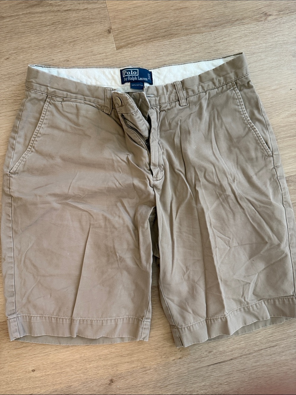 Polo by Ralph Lauren Men's Khaki Flat-Front Shorts